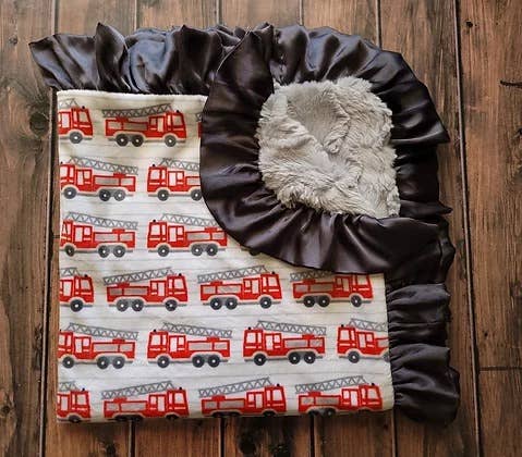 Cuddle Couture - Fire Trucks Blanky