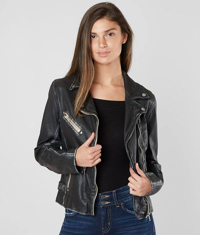 Mauritius- Sofia Leather Jacket- Black