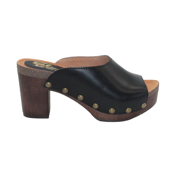 Sbicca- Montrose Leather Clog Mule- Black