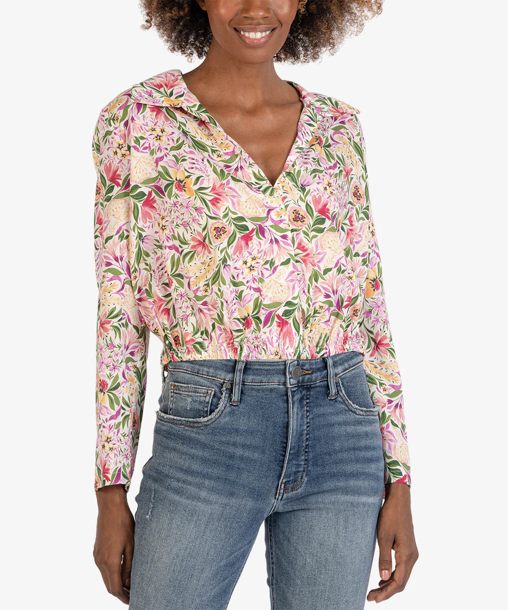 Floral V-Neck Blouse