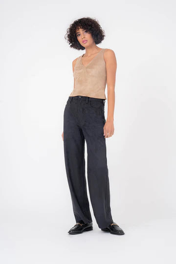 Level99- Dylan Straight Vegan Suede Pants