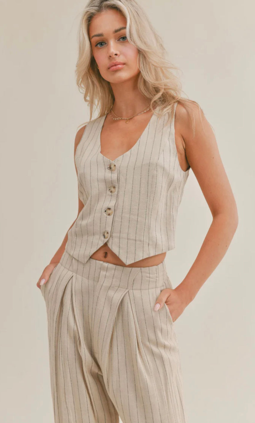 Forever Muse Pinstripe Vest