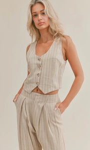 Forever Muse Pinstripe Vest