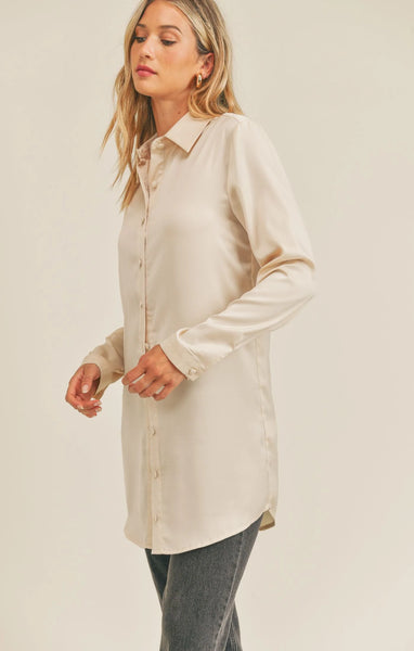 Bianca Satin Long Shirt