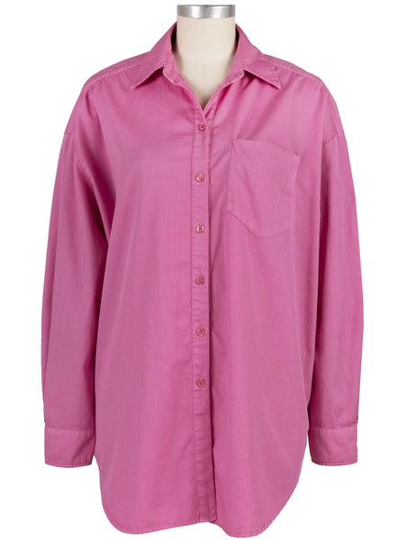 Tyra 0versized Button Down Shirt- Cherry Blossom