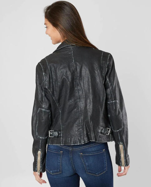 Mauritius- Sofia Leather Jacket- Black