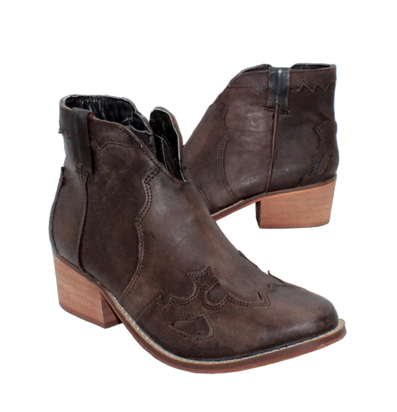 Very Volatile- Drexel Leather Bootie- Khaki