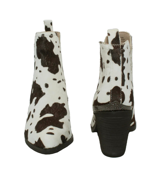 Very Volatile- Mumba Boot- Black/White Cow