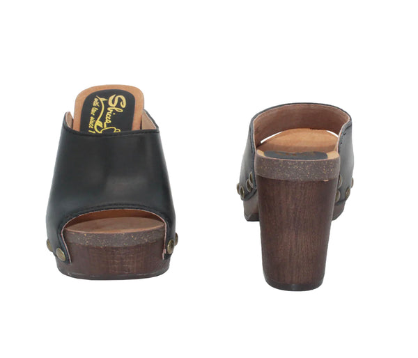 Sbicca- Montrose Leather Clog Mule- Black