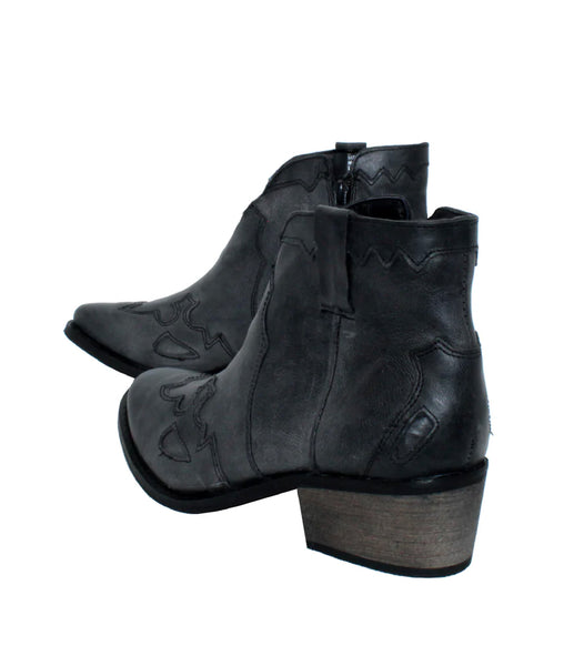 Very Volatile- Drexel Leather Bootie- Black