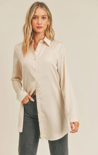 Bianca Satin Long Shirt